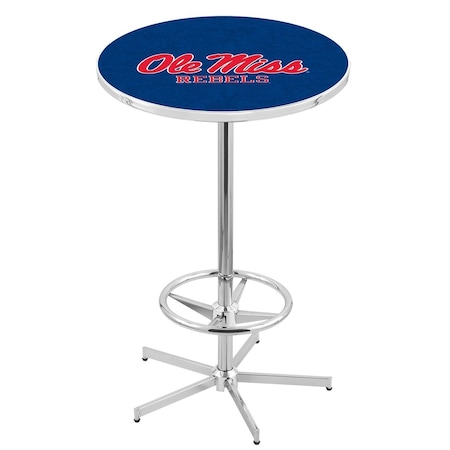 Holland Bar Stool Co 42" Chrome Ole' Miss Pub Table L216C4228MssppU